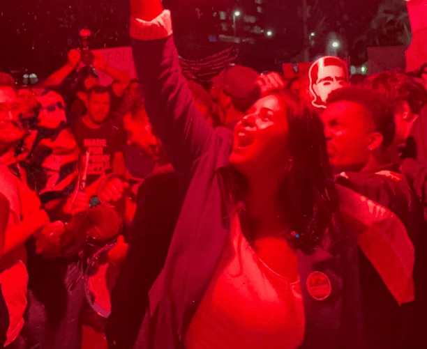 Monielle Freitas em mobilização política